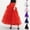 Red-05, variant on STETMN Women's Maxi Petticoats Skirt Pleated Puffy Tiered Skirts High Waist Big Hem Skirt