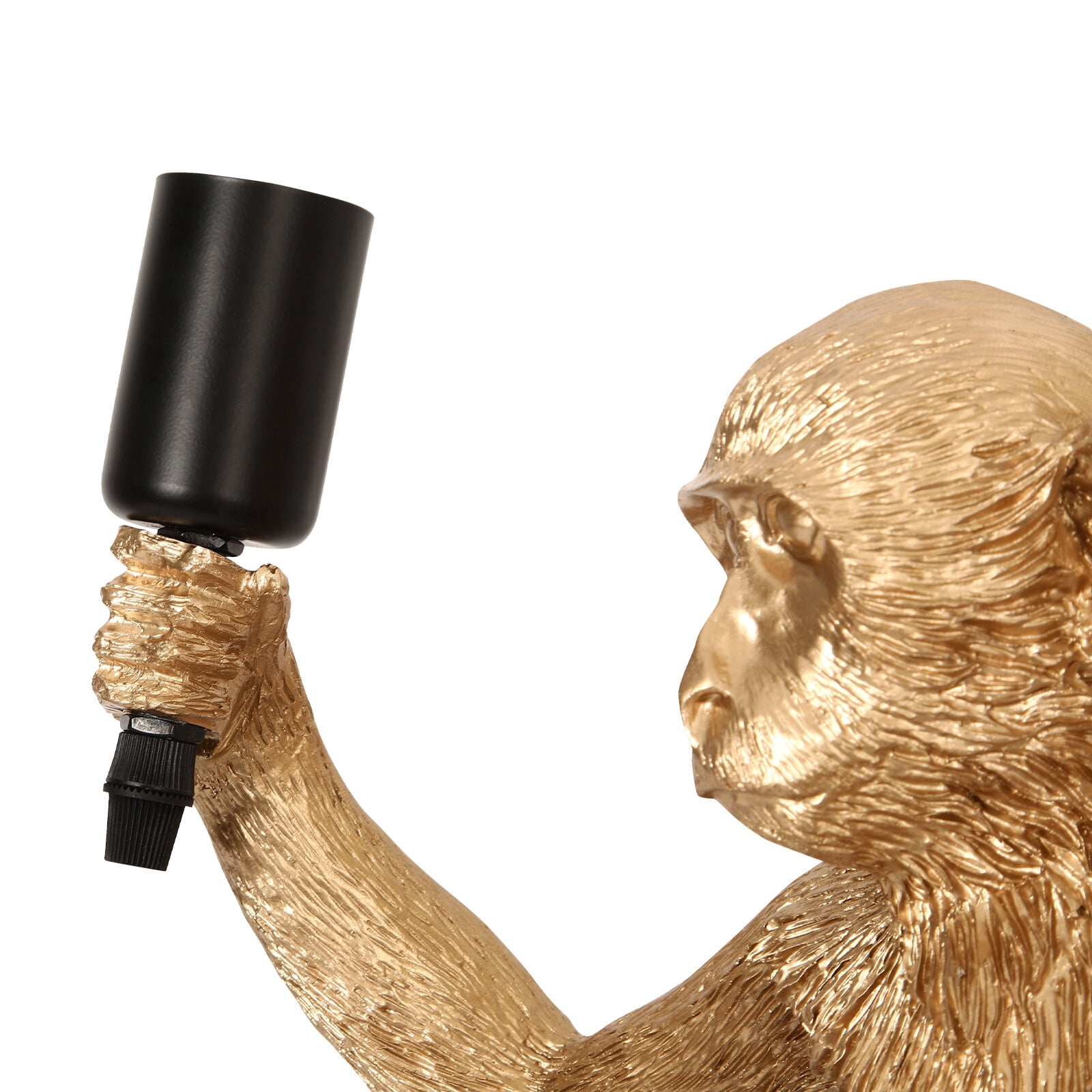 Monkey Wall Table Lamp Gold  Resin Pendant Light Fixture Chandelier Bedroom for a Bedroom, Living Room, Office, Yoga Room