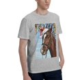thumbnail image 2 of Bingfone Christmas Horse Men'S Loose Fit Short-Sleeve Pocket T-Shirt, 2 of 7