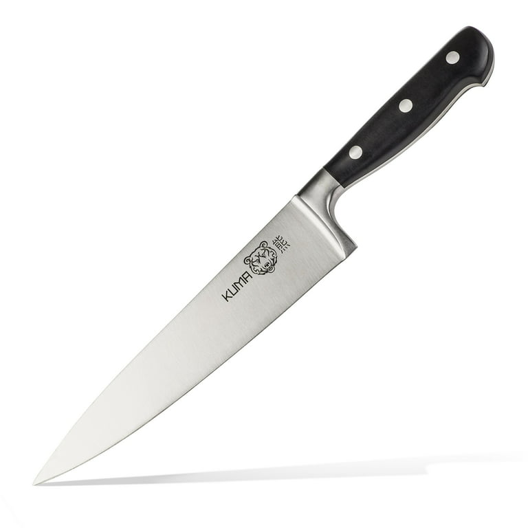 Kuma Multi Purpose Chefs Knife - Pro Bolster Edition - 8 inch Blade for Carving, Slicing & Chopping - Great Ergonomic Handle - Professional Kitchen