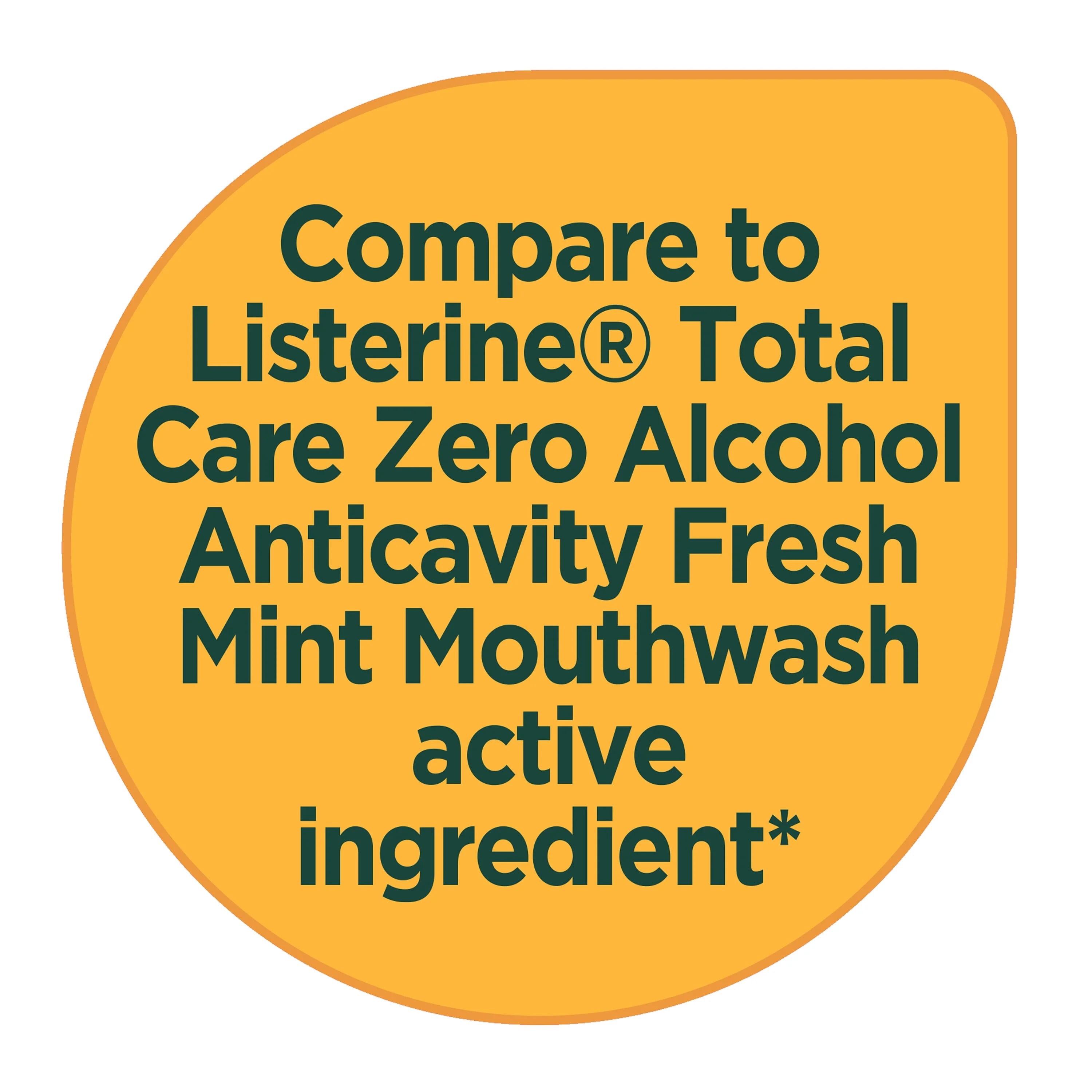 (4 pack) Equate Fluoride Anticavity Mouthwash, Fresh Mint, 1 L