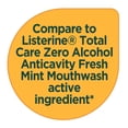 thumbnail image 3 of Equate Alcohol-Free Fluoride Anticavity Mouthwash for Bad Breath & Cavity Protection, Fresh Mint, 1 L, Compare to Listerine® Total Care Zero Alcohol Anticavity Fresh Mint Mouthwash Active Ingredient, 3 of 8