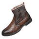 thumbnail image 2 of Men's Retro High-top Business Boots With Warm Plush Lining & Side Zip 26s, 2 of 5