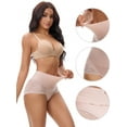 thumbnail image 3 of Unique Bargains High Waisted Lace Trimmed Underwear XL Beige, 3 of 6