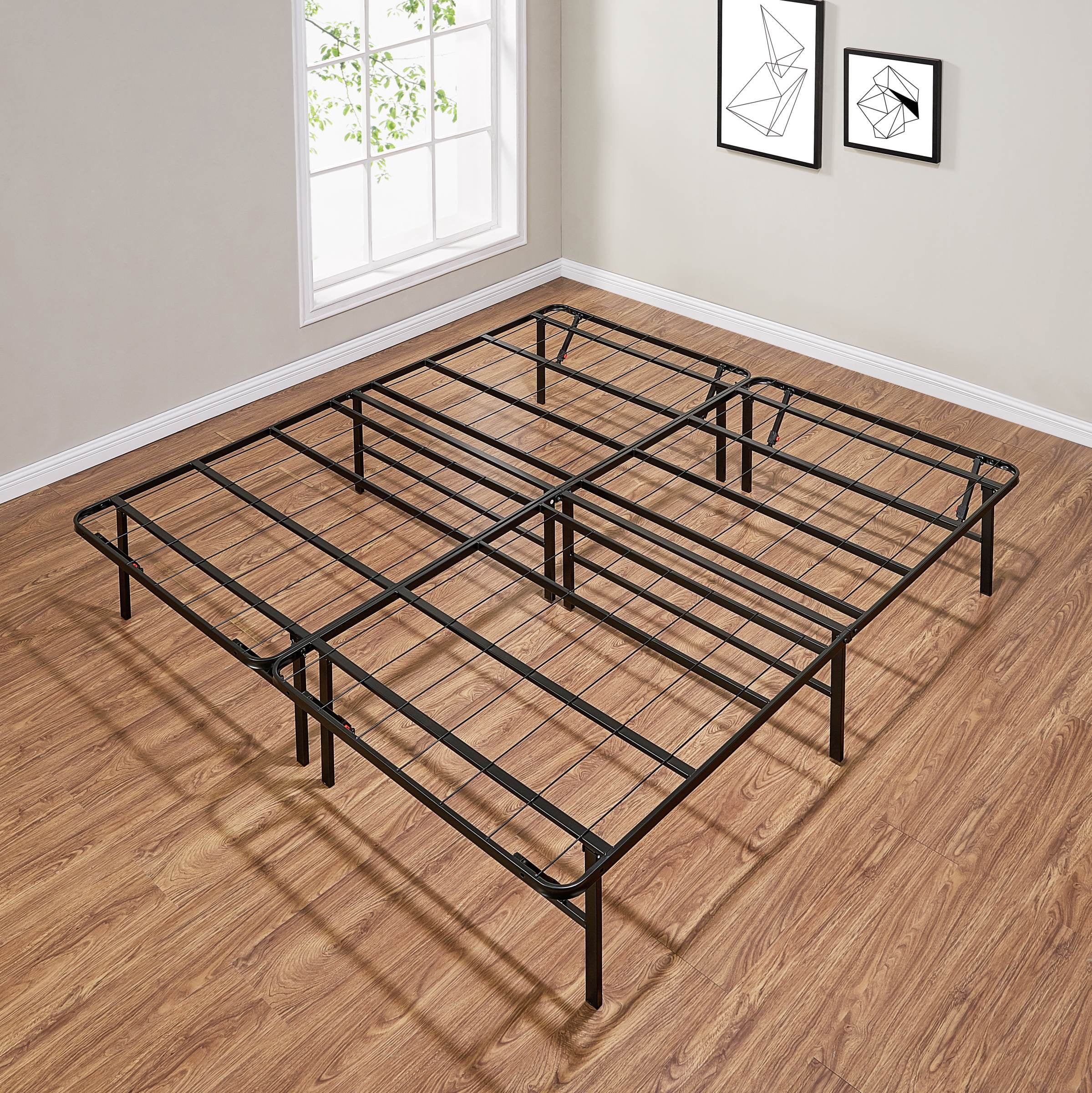 Platform King Size Heavy Duty Metal Steel Bed Frame Mattress Foundation