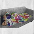 thumbnail image 6 of Colorful Soft Flannel Fleece Blanket, Abstract Arc-drop Shapes Energetic Composition with Vibrant Colors Curvy Splatters, Cozy Plush for Indoor and Outdoor Use, 50" x 70", Multicolor, by Ambesonne, 6 of 6