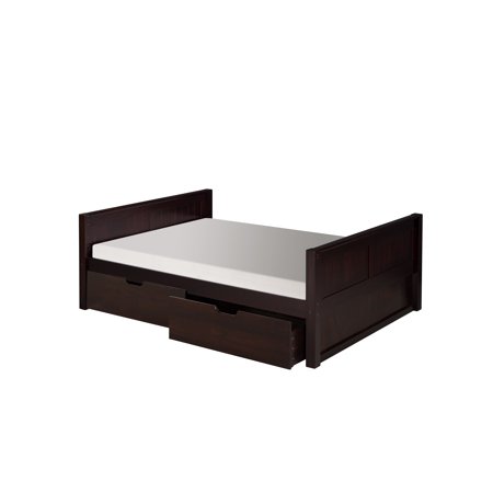 Camaflexi Full Size Platform Bed With Drawers Panel Headboard