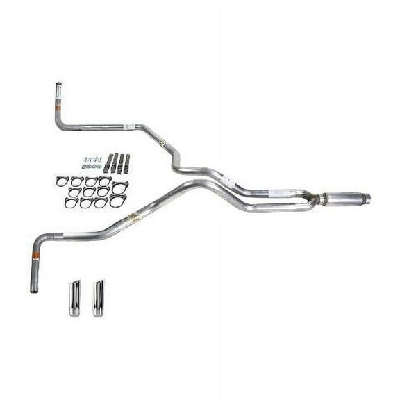 Silverado 99-06 dual exhaust 2.5 MA pipe Glass Pack muffler RW Tip Side Exit
