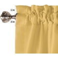 thumbnail image 5 of Kitchen Curtains and Valances Set, Spring Colorful Flower Yellow Background Short Rod Pocket 3 Pieces Window Curtain Set for Bedroom, Bathroom, 36 Inch Long, 5 of 5