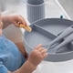 thumbnail image 5 of para bebés y niños pequeños: promueve la autoalimentación, juego de comidas, plato dividido con control de porciones con tenedor y cuchara para niños, 5 of 5