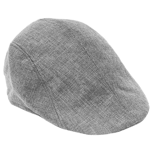 Gorra plana unisex, gorra de repartidor, gorra con visera, gorra de béisbol, gris (1 unidad)