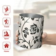 thumbnail image 5 of 12oz Coffee Tumblers Pioneer Flower Floral Print Pattern Stainless Steel Vacuum Insulated Travel Tumbler Coffee Cups Mug with Lid and Straw with Cleaning Brush for Cold & Hot Drinks, 5 of 5