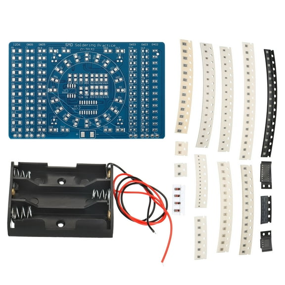 Uxcell Soldering Practice Board, 1Set PCB Board Electronics Kit Prototype DIY Welding Circuit SMD/SMT LED Flashing Light