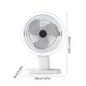 thumbnail image 3 of Mini ventilador de escritorio con luz LED, recargable por USB, tres velocidades ajustables para uso en el hogar y la oficina, ventilador de circulación portátil con batería de 1800 mAh para refrigera, 3 of 6