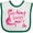 White and Green, variant on Inktastic My Aunt Loves Me Girls Baby Bib