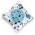 thumbnail image 5 of GZHJMY Soft Smooth Skin-Friendly Throw Pillow Cover without Pillow Case18"x18"Shrink-Resistant Breathable Hidden Zipper Opening, Sofa Bed Office Farmhouse Room Easy to Disassemble|Polka Dot Music No, 5 of 7