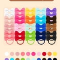 thumbnail image 3 of 40pcs 2 Inches Baby Hair Ties with Bows Elastics Ponytail Holders Baby Bows Tiny Rubber Ribbon Hair Bands For Baby Girls Infants Hair Accessories, 3 of 8