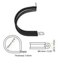 thumbnail image 2 of Uxcell 12Pack 1-9/16" Cable Clamp R Shape Stainless Steel Rubber Cushioned Pipe Strap, 2 of 4