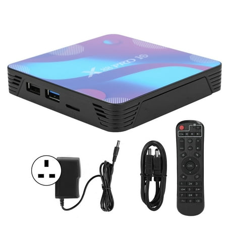 X88 PRO10 Internet TV Box Double Frequency WIFI Bluetooth 4.0 for Android 10.0 100‑240V2+16G UK Plug