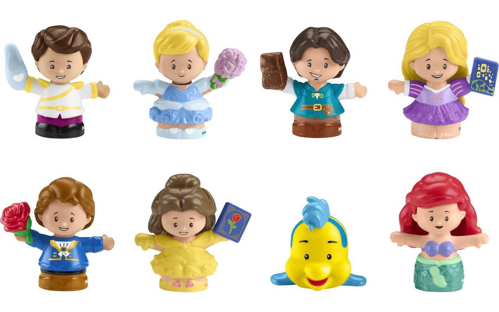 Disney Princess Toddler Toys Little People Prince and Princess Figure Pack, 8 Pieces