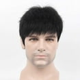 thumbnail image 2 of Perruques pour Hommes Perruques à Cheveux Courts Perruque en Cheveux Synthétiques Aspect Naturel Perruque en Fibre Résistante à la Chaleur Remplacement de Cheveux Extensions Perruques, 2 of 6