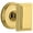 Gold, variant on Grandeur 889263 Carre Solid Brass Privacy Door Knob Set - Brass