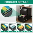 thumbnail image 5 of 2 Drawer Mobile File Cabinet with Lock, Under Desk Metal Rolling Filing Cabinets for Home Office Organizer Letters/Legal/A4 (Black- Requires Installation), 5 of 17