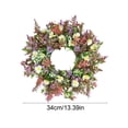 thumbnail image 3 of Spring Summer Artificial Flower Door Wreath 18.11In Premium Stable Build Lifelike Foliage Floral Detail Multi Scenario Placement for Front Door Window Porch Farmhouse Wedding Holiday Gift Home Decor, 3 of 7