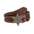 thumbnail image 1 of Cinturón de cuero PU para mujer perfecl cinturón vaquero decorativo Marron oscuro 105 cm 3.8 cm, 1 of 8