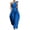 Dark Blue, variant on JULMCOMO Jumpsuits for Women One Shoulder Bow Tie Waist Vacation Summer Rompers Wide Leg Baggy Dressy Jumpsuit with Pockets Beige S