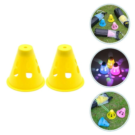 SOPOTUTU 2Pack Yellow PE Camp Nail Cover for Nighttime Warning and Children