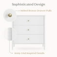 thumbnail image 6 of Delta Children Lily 3 Drawer Dresser with Interlocking Drawers, Bianca White, 6 of 12