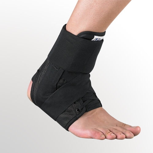 Ankle Brace With Straps - Black, Small