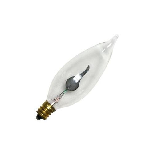 GE Incandescent 3W, Crystal Clear Decorative Flicker Flame Light Bulb
