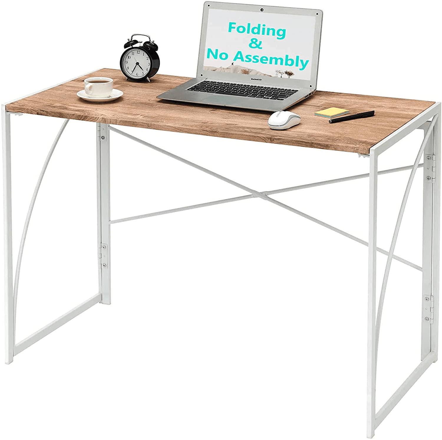 Small Folding Computer Desk Portable Wooden Desktop Gaming Table For Bedroom 