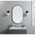 thumbnail image 3 of Metal Frame Oval Mirror 24x40 Inch in Black, 3 of 12