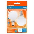 thumbnail image 2 of Sylvania 40801 G16.5 LED Bulb, Frosted, 500 Lumens, 2 of 2