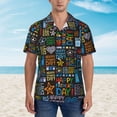 thumbnail image 4 of Lsque Happy Father Day pattern Hawaiian Shirt for Men, Unisex Summer Beach Casual Short Sleeve Button Down Shirts-Small, 4 of 9