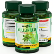 Mullein Leaf Capsules - Smokers Lungs Supplement, Vegan Pills 3-Packs