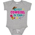 thumbnail image 3 of Inktastic Cutest Cowgirl in Town with Cowgirl Hat and Boots Girls Baby Bodysuit, 3 of 5