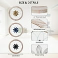 thumbnail image 2 of 3 Piece Round Farmhouse Wall Decor with 6 Piece Interchangeable Flowers 12'' Medallion Wood & Metal Rustic Wall Art for Living Room Bedroom Kitchen Bathroom Dining Room Home Decorations, 2 of 7