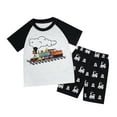 thumbnail image 1 of Hiiyo Little Boys Outfits Train Print Short Sleeve T-Shirt & Shorts Set, Sizes 2-8, 1 of 8