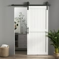 thumbnail image 1 of HOMCOM 36"x84"Sliding Barn Door with Hardware Kit, Waterproof, White, 1 of 10