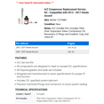 thumbnail image 2 of A/C Compressor Replacement Service Kit - Compatible with 2013 - 2017 Honda Accord 2014 2015 2016, 2 of 2