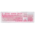 thumbnail image 4 of 104pcs Custom Keycaps Pink White PBT Opaque Side Engraving Oil Repellent Coating Matte Ergonomic Design Keyboard Parts, 4 of 14