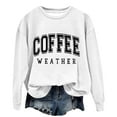 thumbnail image 6 of Sweaters For Women Coffee Weather Graphic Crewneck Fleece Pullover Sweatshirt Soft Cozy Trendy For Fall M Womens Sweaters, 6 of 6
