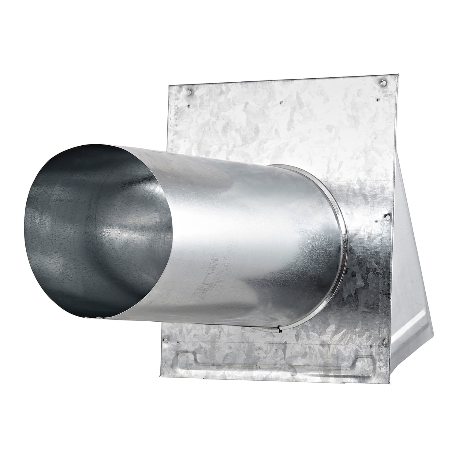 Lambro 6-In. 26-Gauge Galvanized Steel Wall Exhaust Hood Bath Vent with Damper, Wire Mesh Screen, and 11-In. Pipe, 3460GMS-11, 3460GMS-11