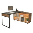 thumbnail image 2 of Techni Mobili L-Shape Corner Desk with Multiple Storage, Oak RTA-385DL-OAK, 2 of 10