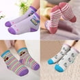 thumbnail image 4 of Tphon Toddler Non Slip Socks 12 Pairs Anti Skid Kids Socks Cute Grips Socks for 1-7 Years Boys Girls, 4 of 7