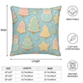 thumbnail image 2 of Multi-Size Linen Sofa Pillow Cover Invisible Zipper Open And Close Strong Use For Sofa Chair Garden Sofa Car Christmas Cookie Pattern 16"X16", 2 of 8